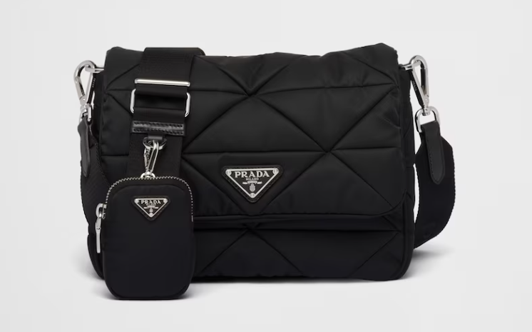 Prada Padded Re-Nylon shoulder bag-Black 1BD290