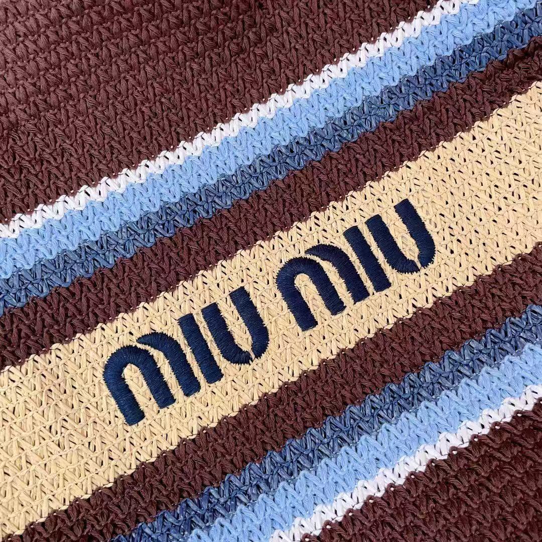 Miu Miu Embroidery and Weaving Tote Bag