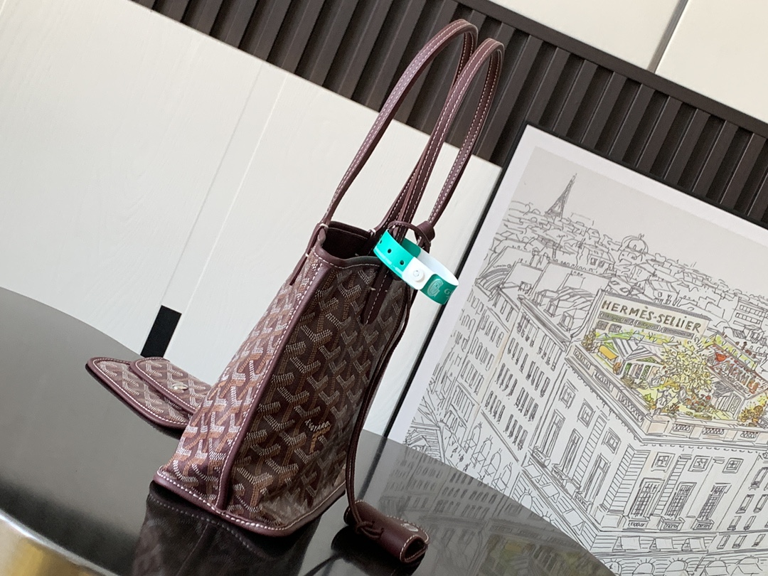 Goyard Anjou Mini Reversible Bag in Burgundy