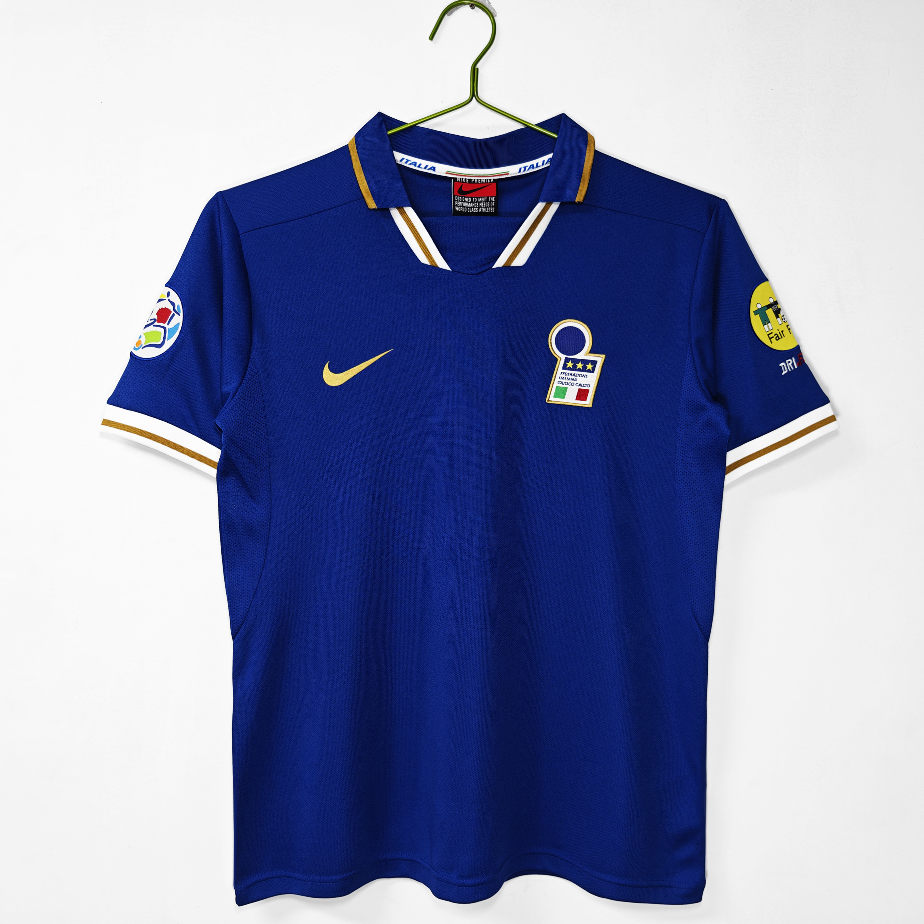 Retro  Italy 1996 Home Blue with badges