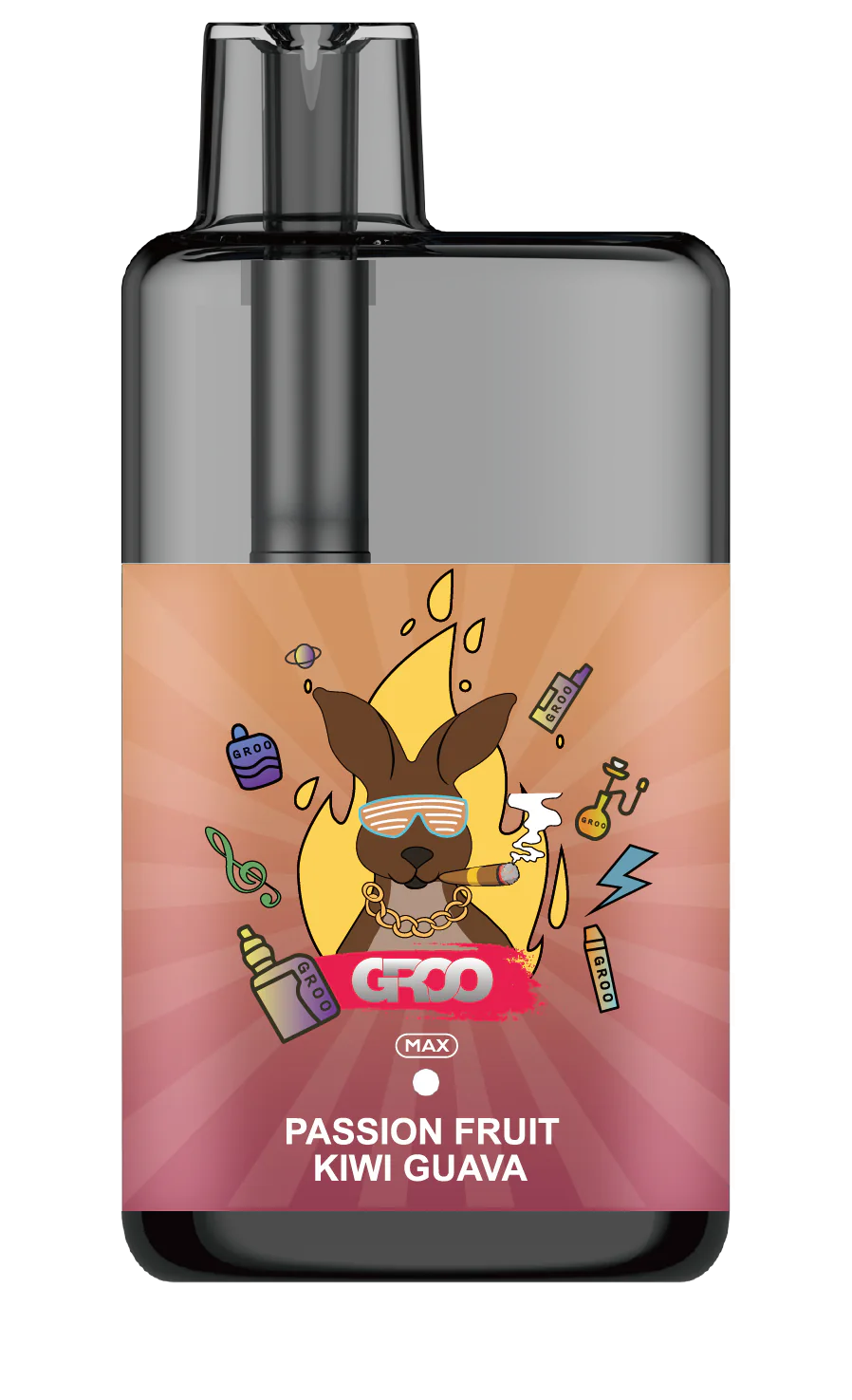 GROO MAX 10K Rechargeable Disposable Vape – Passion Fruit Kiwi Guava - Vaba Vape-Shop