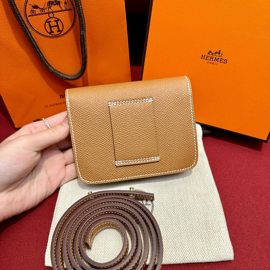 Hermes Gold Epsom Constance Slim Wallet