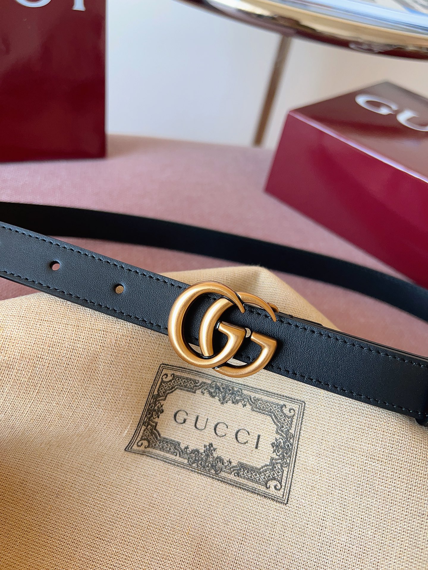 Gucci GG Marmont Thin Belt 2cm