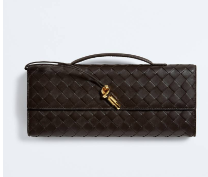Bottega Fondant Andiamo Clutch Intrecciato leather