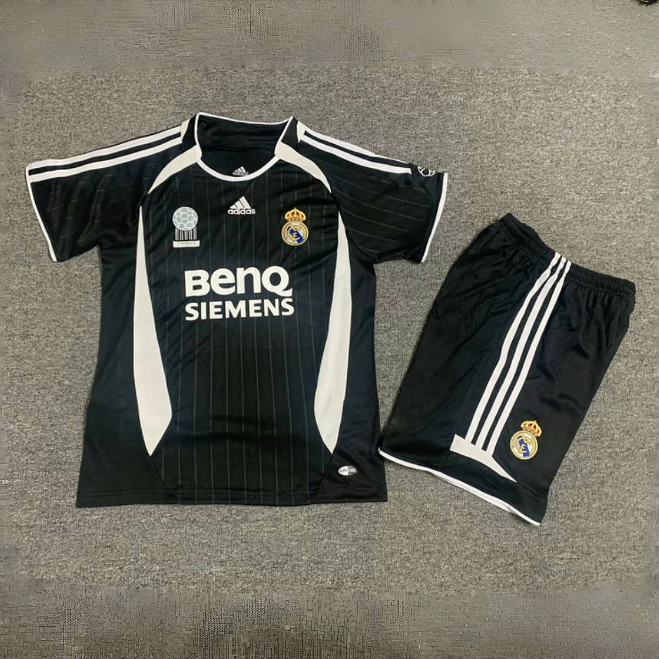 Real Madrid 06-07 Away Retro Kid Kits Vintage Youth Apparels Jersey