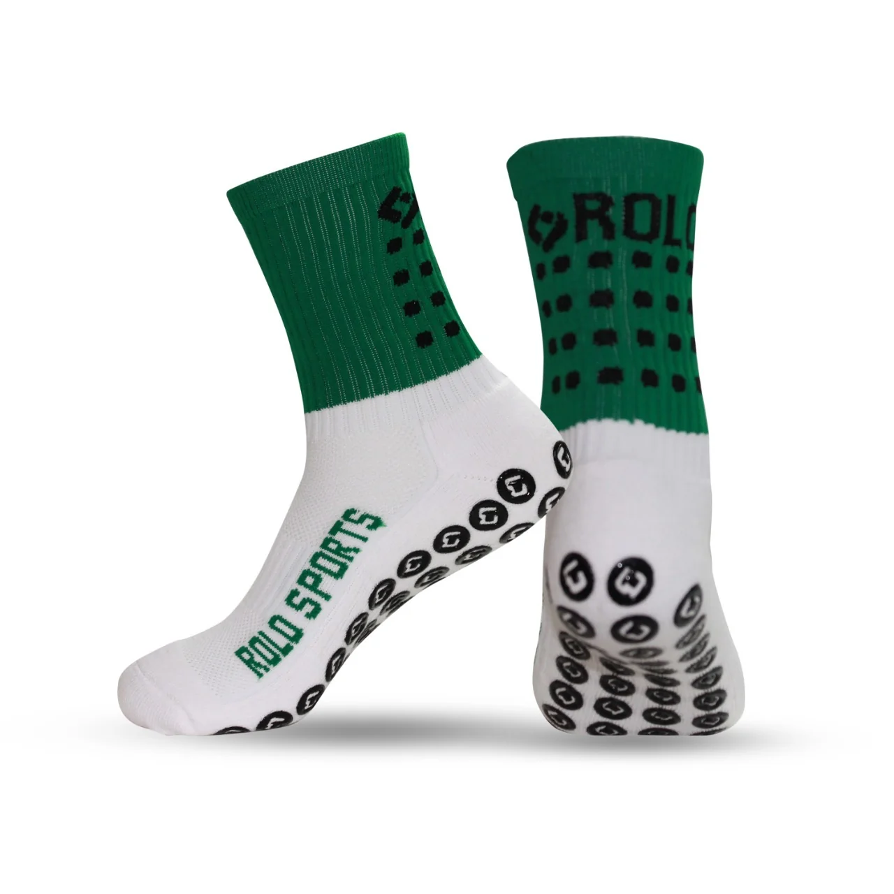 Gotojerseys Green & Black Grip Soccer Socks