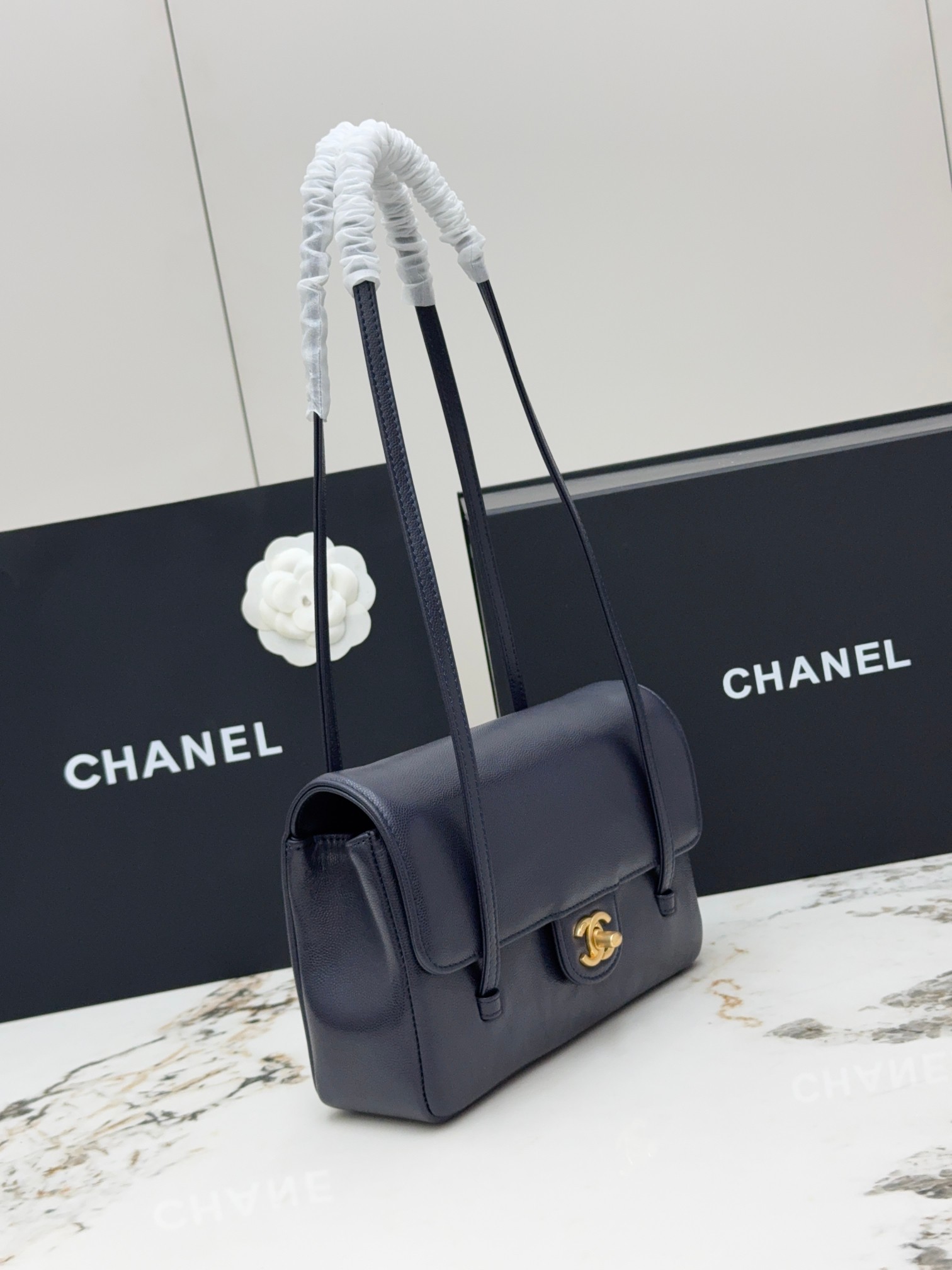 Chanel Spring Summer 2026 Small Flap Bag in Dark blue