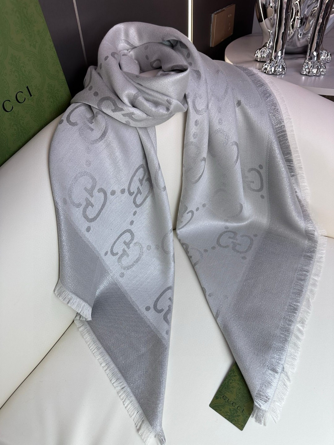 Gucci Classic GG Shine Shawl
