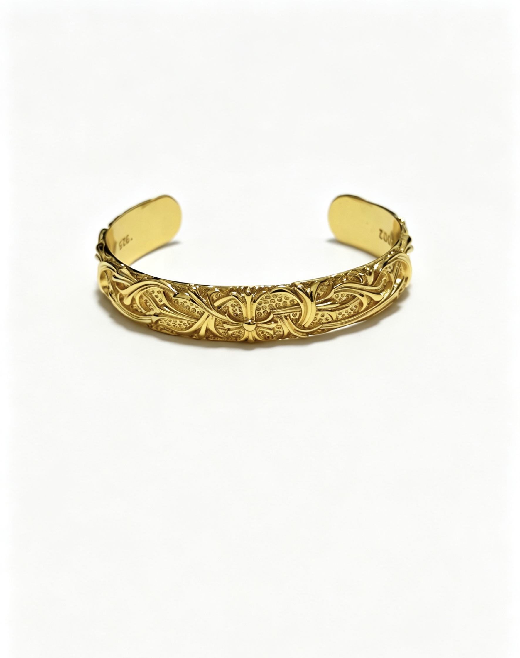 Chrome Hearts Gold Open Bracelet