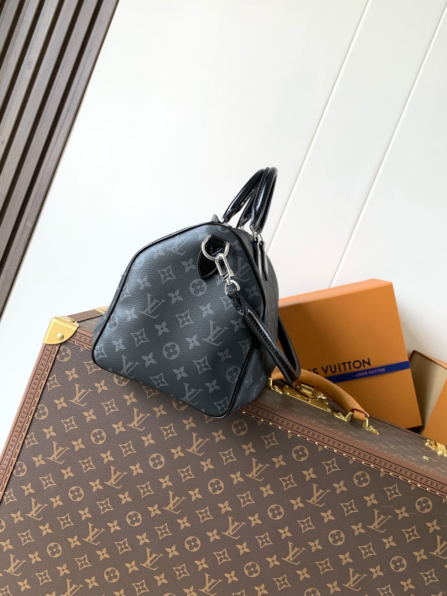 M15120  Speedy Soft 30 in Monogram Eclipse Canvas