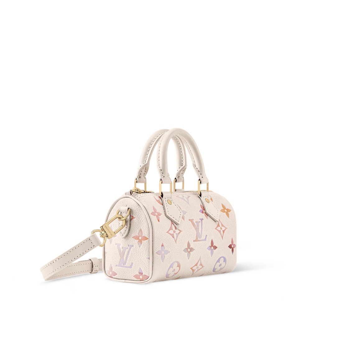Louis Vuiton LV Nano Speedy Monogram Empreinte Leather Mini Bag
