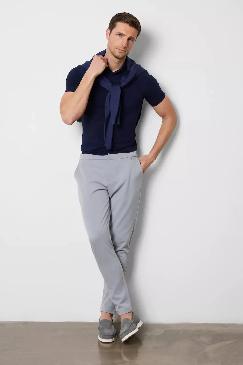 Athletic Fit Polo Shirt in Navy