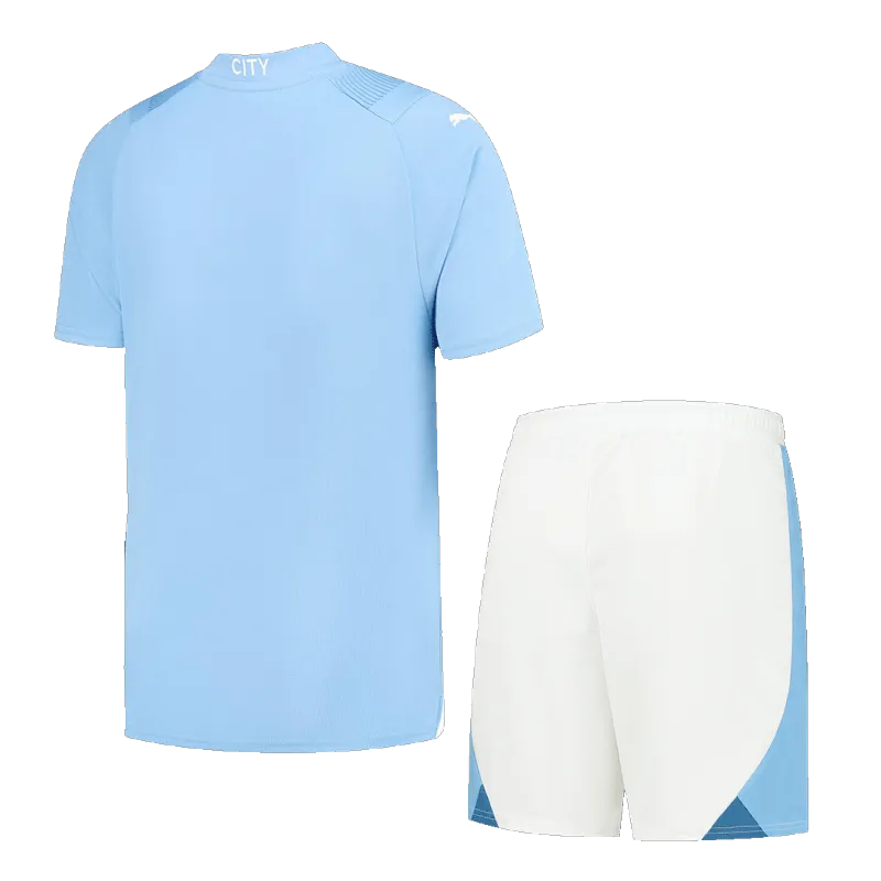 2023/24 Manchester City Home Jersey Kit(Shirt+Shorts)