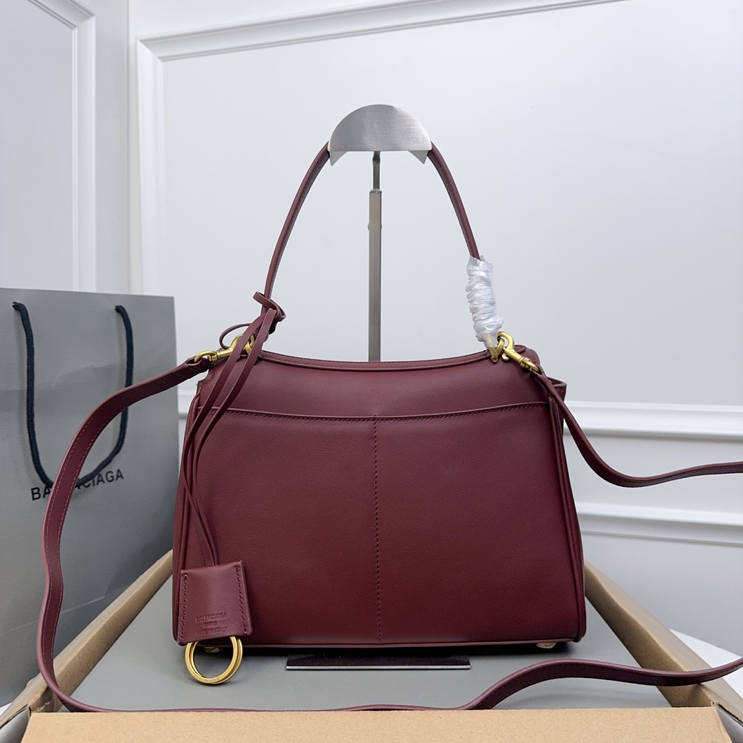 𝐁alenciaga Women's Rodeo Handbag Small in Burgundy