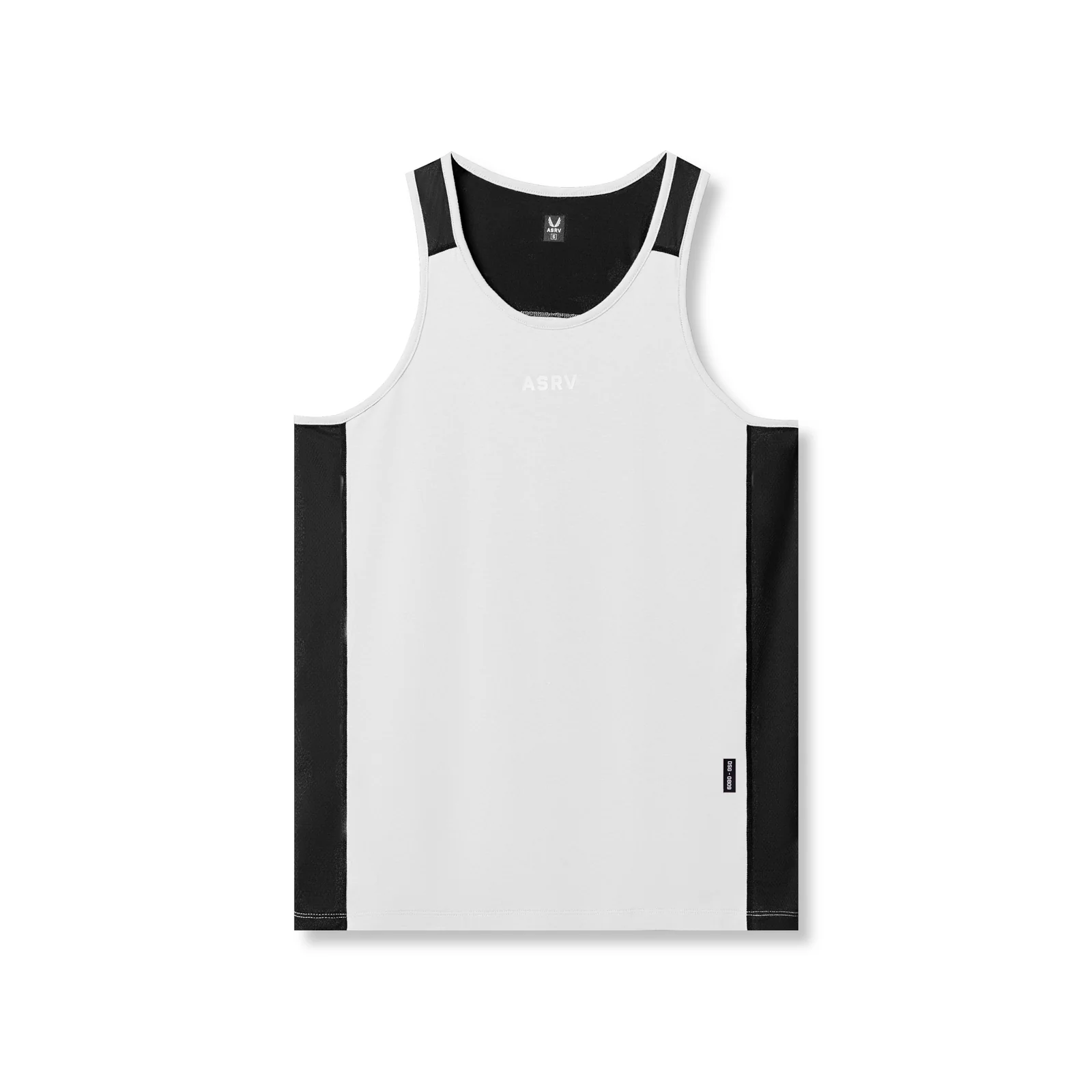 0809. Supima Mesh Panel Training Singlet - White
