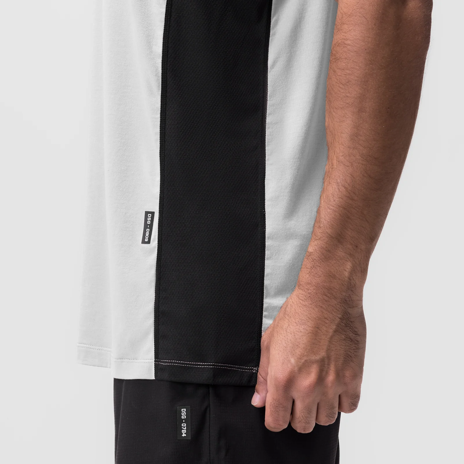 0809. Supima Mesh Panel Training Singlet - White