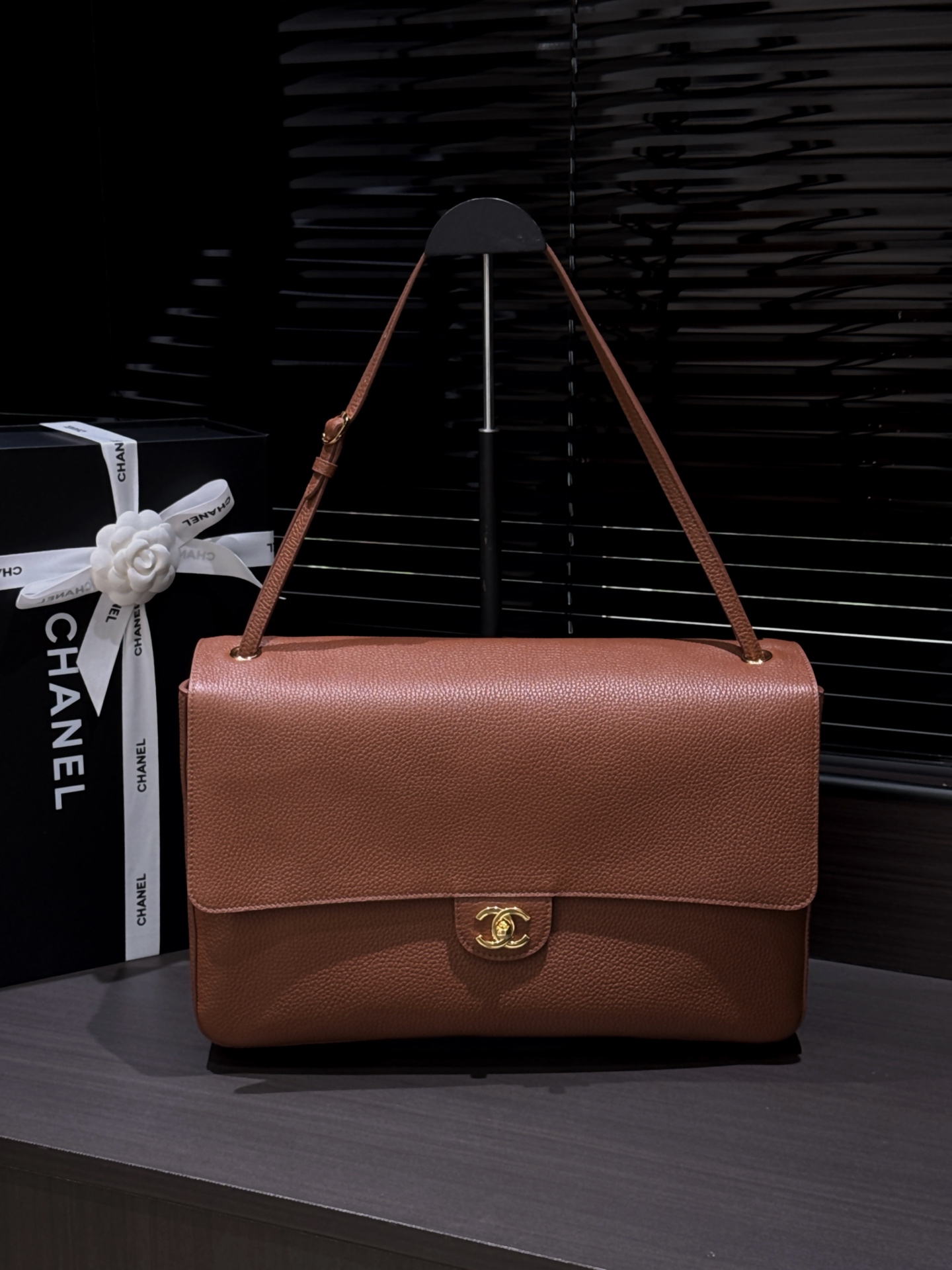 CHANEL 2026 Maxi Flap bag 38cm in Camel AS6233