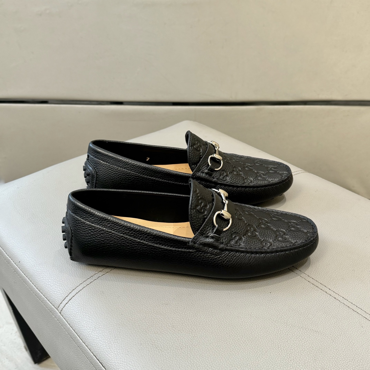 Men's Gucci driver with Horsebit in black leather