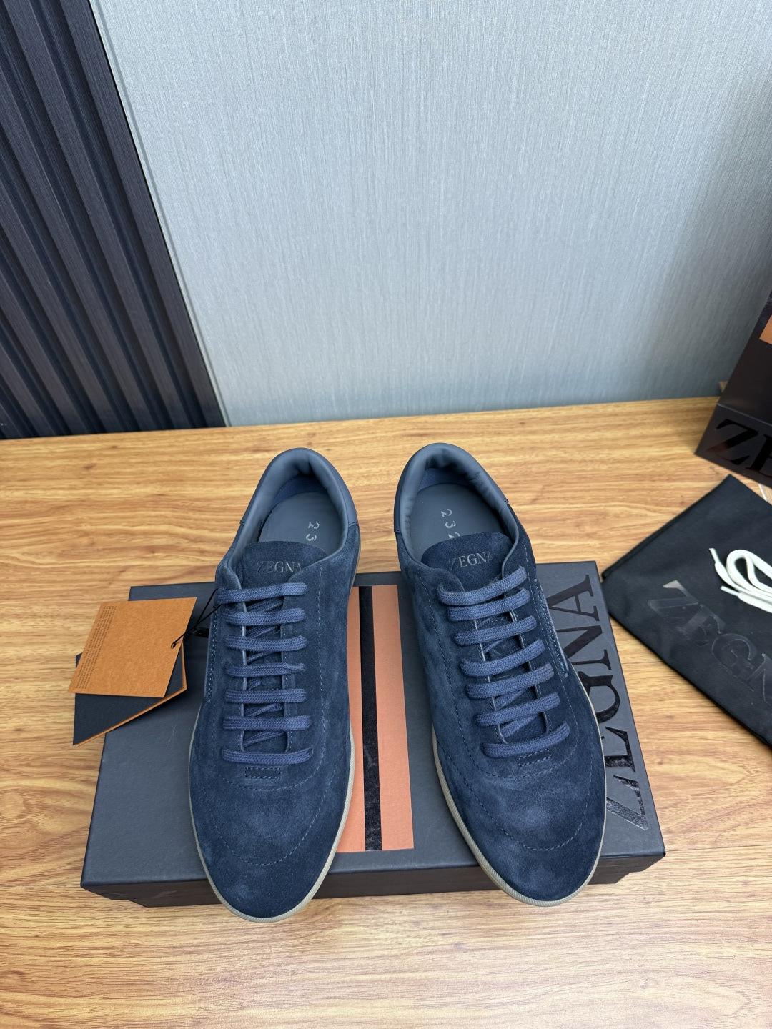 Zegna Men's Sneaker in Suede leather