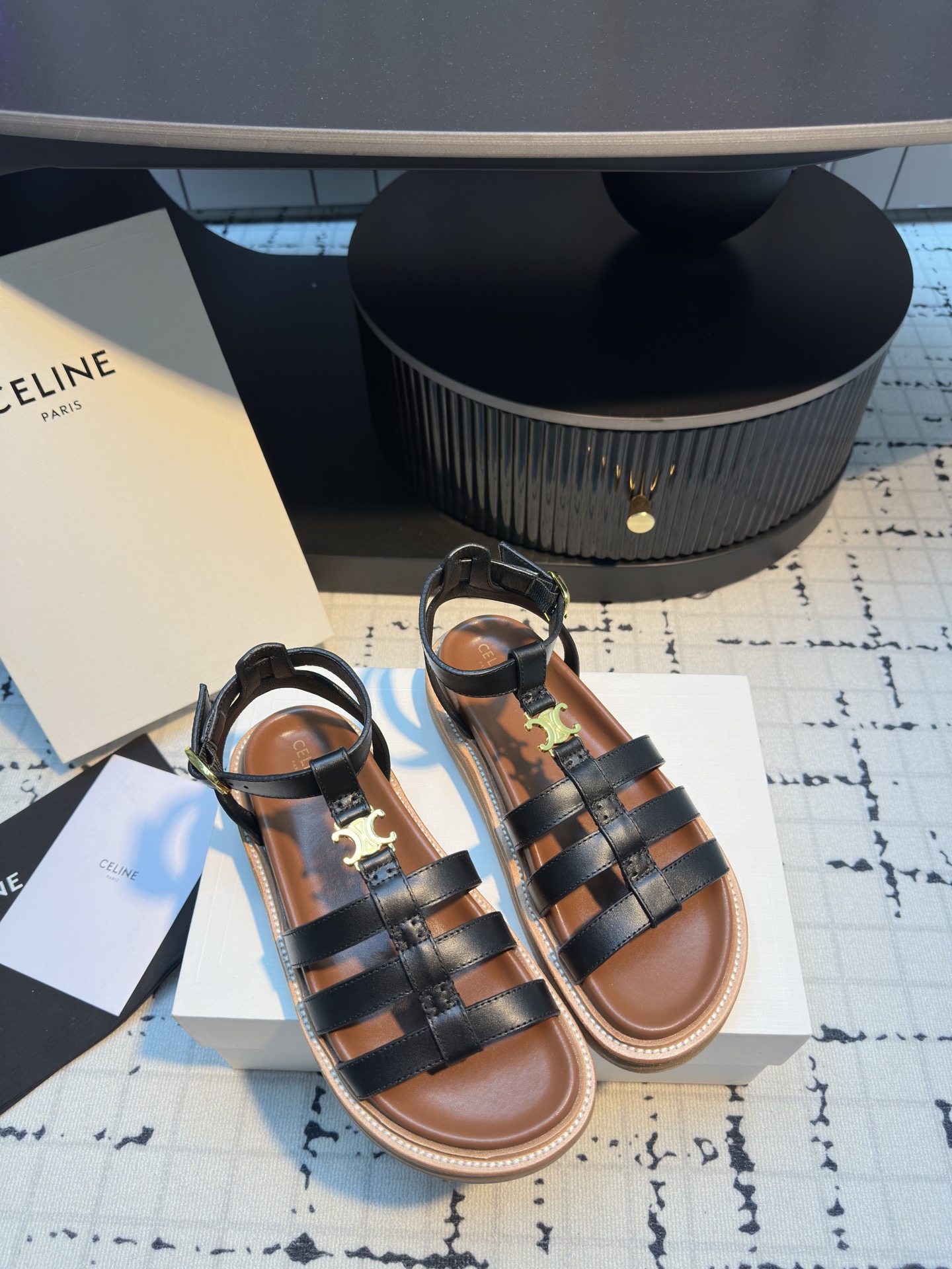 Celine Women's Leather Sandals