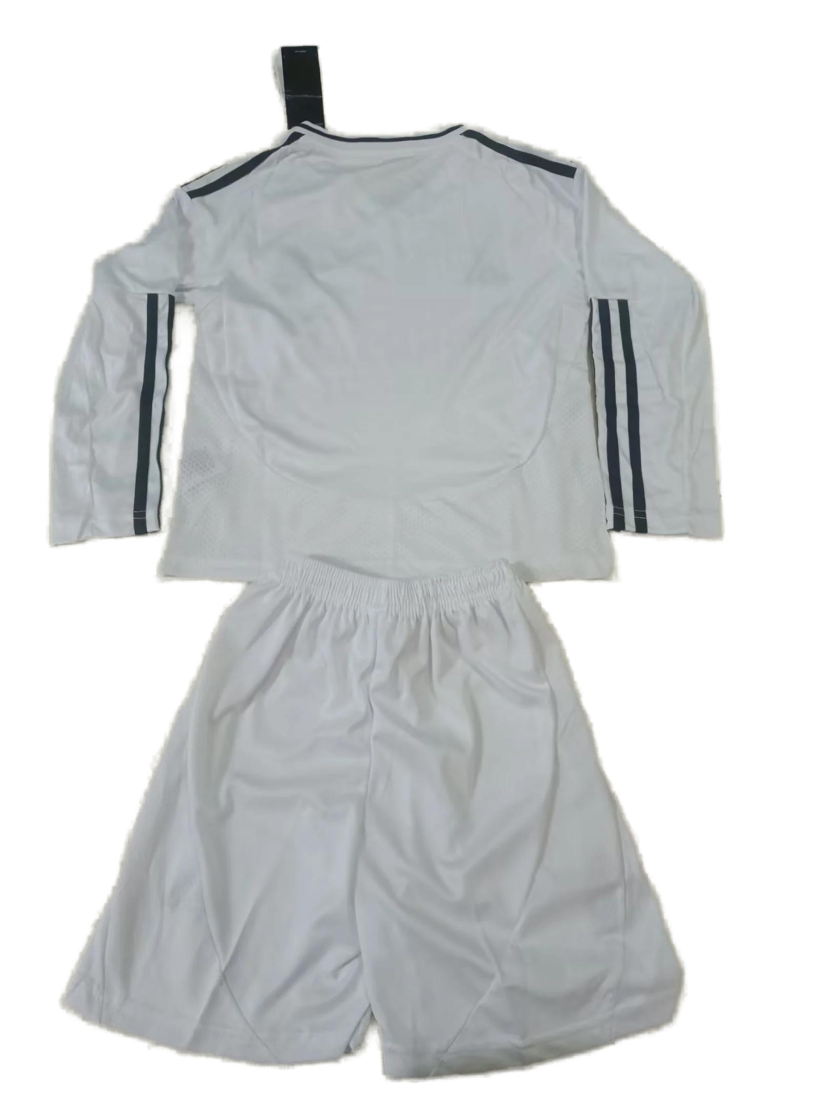 Kids Kit Real Madrid 24/25 Home White Long Sleeves