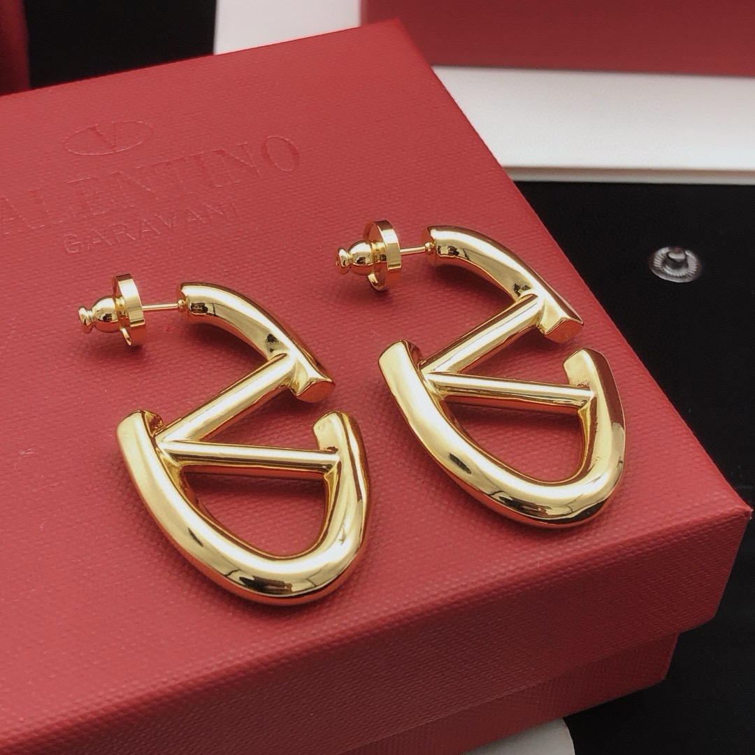 Valentino Iconic Shiny Gold earrings