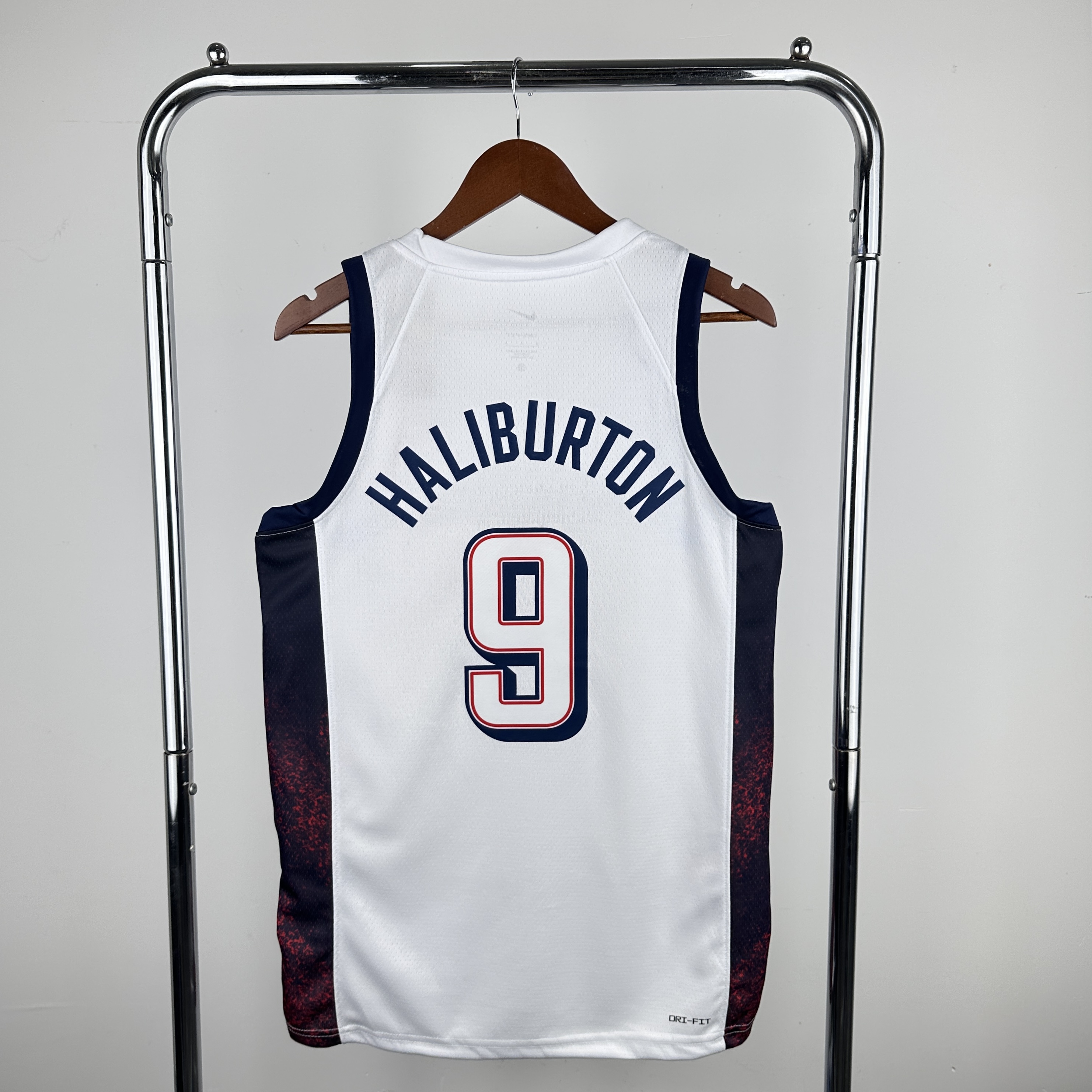 2024 Olympic Basketball USA White No.9 Haliburton