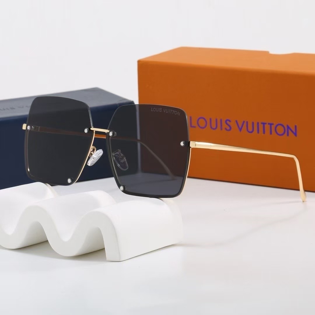 Louis Vuitton LV Logo Rimless Sunglasses Top quality - KAIROO