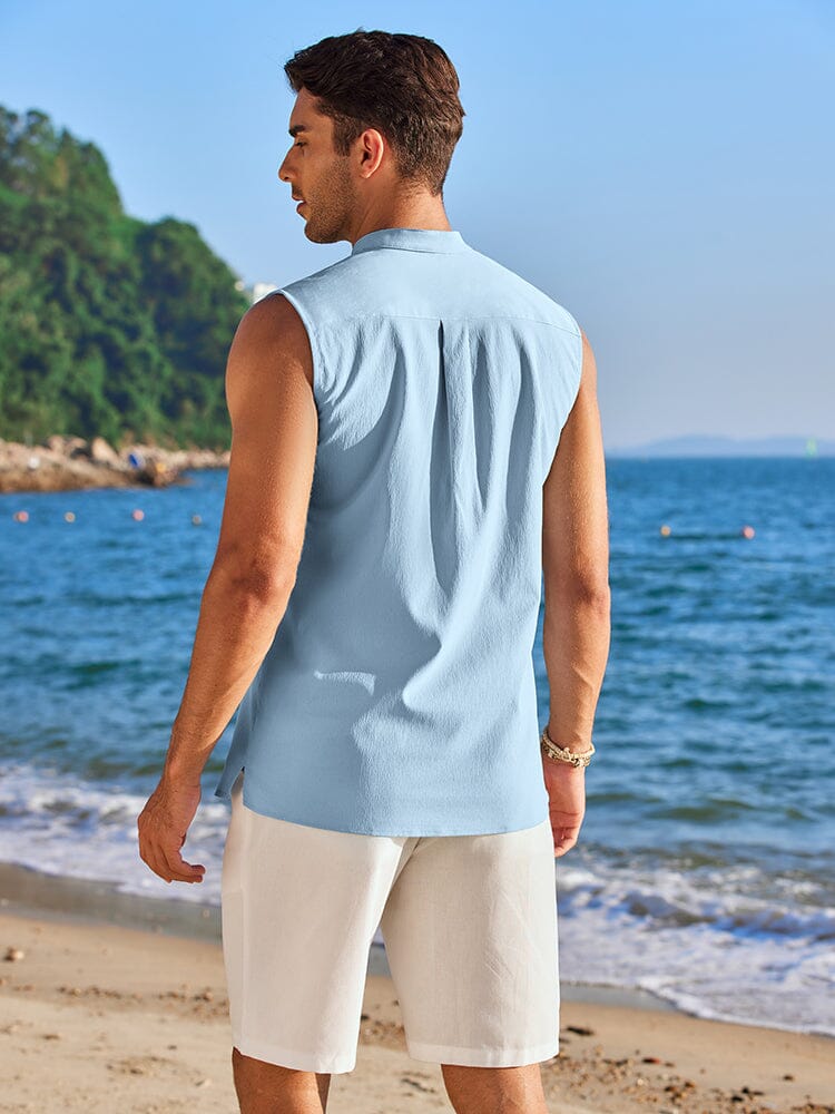 (Pre-order)Casual Lightweight Henley Tank Top (US Only)