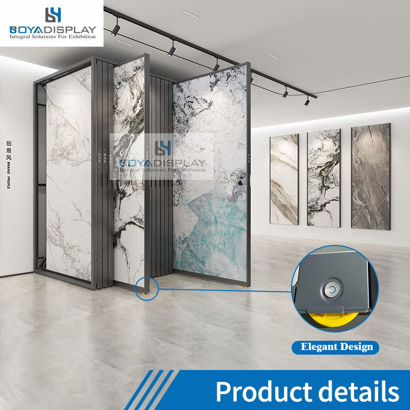 Customized Ceramics Tiles Display Stone Sample Sliding Stand Rack Tile Display Racks Eagle Slideable Tile Display Rack