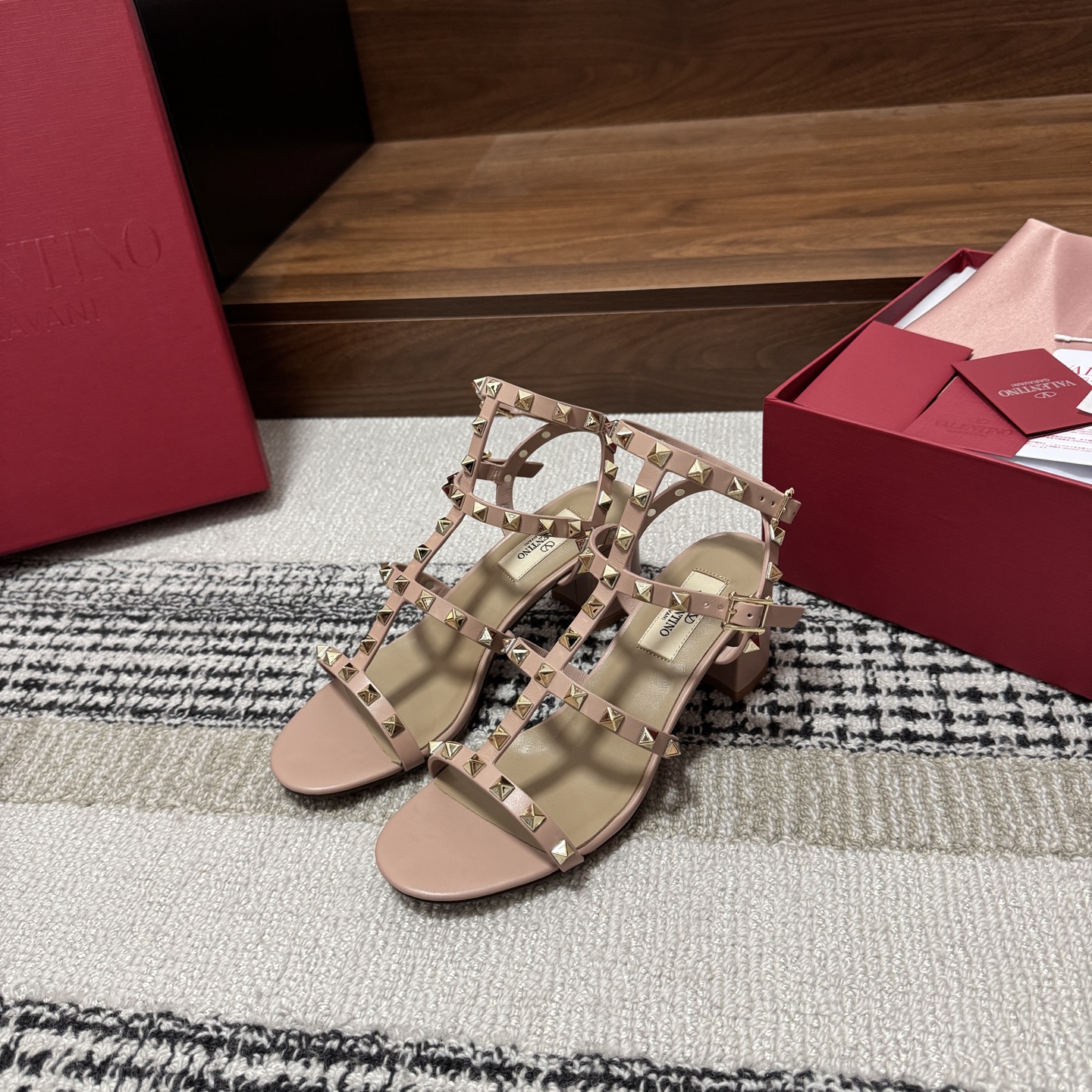 Valentino Rockstud Heeled Mule