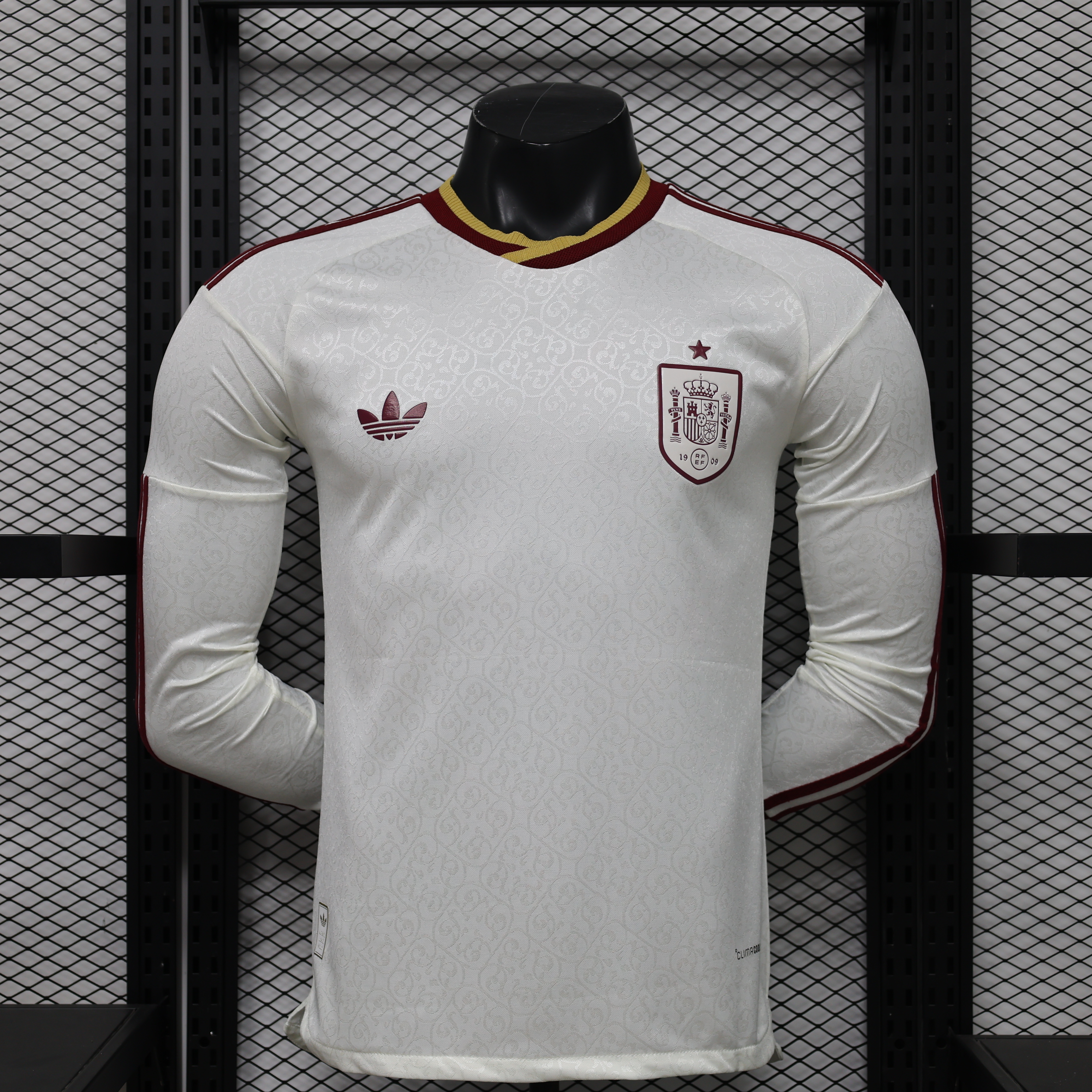 Spain Away Long Sleeves Jersey Player Version World Cup 2026 | Soc Jersey - Premium Football Jersey