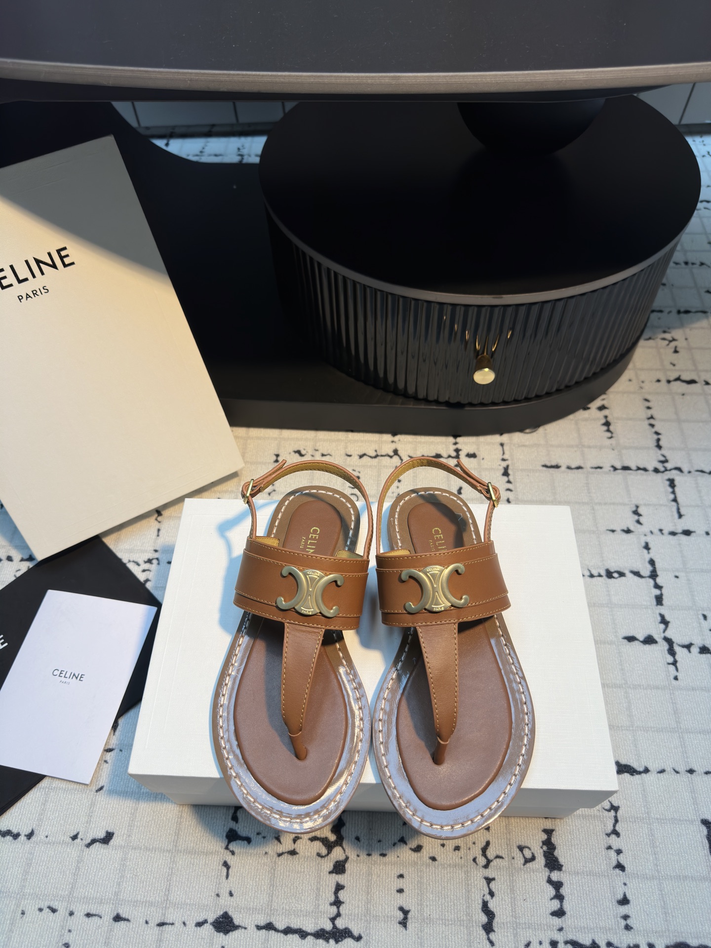 Celine Women's Leather Flip-Flop