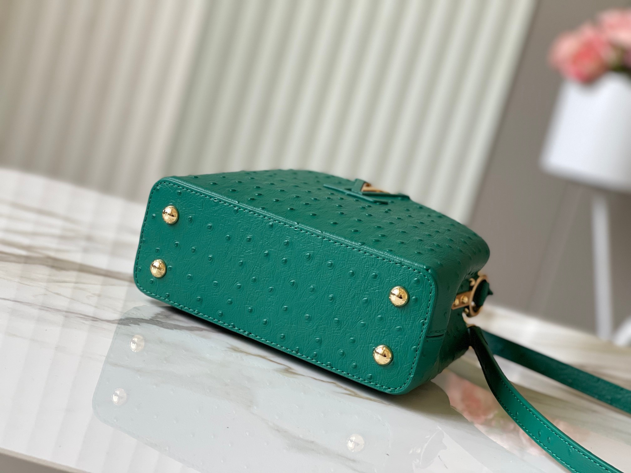 Louis Vuitton Bags lv grass green ostrich pattern handbag