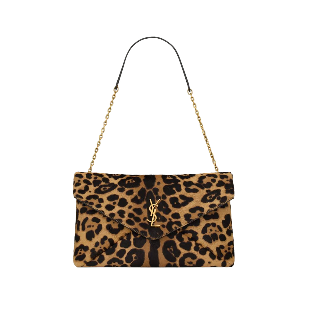 Saint Laurent YSL CASSANDRE large pouch on chain in pony hair leather (Mirror Quality)
