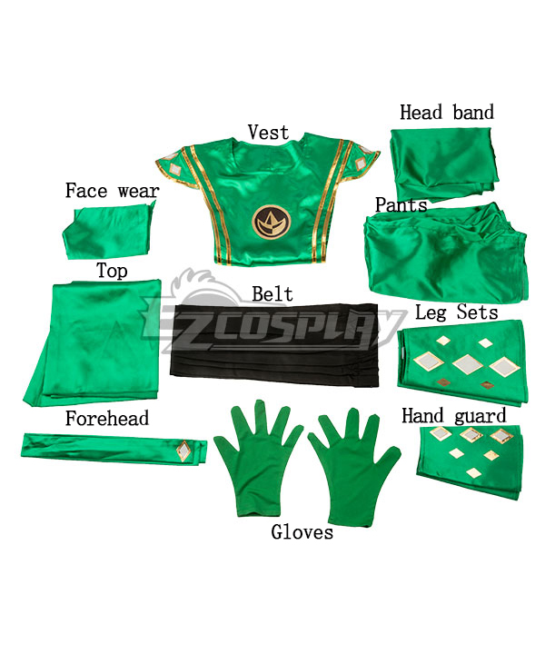 Power Rangers Green Ninjetti Ranger Green Ninja Ranger B Edition Cosplay Costume
