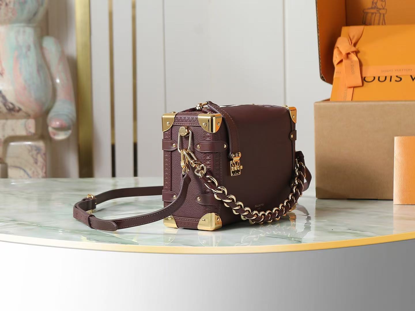 Louis Vuitton Burgundy Box Bag Handbag