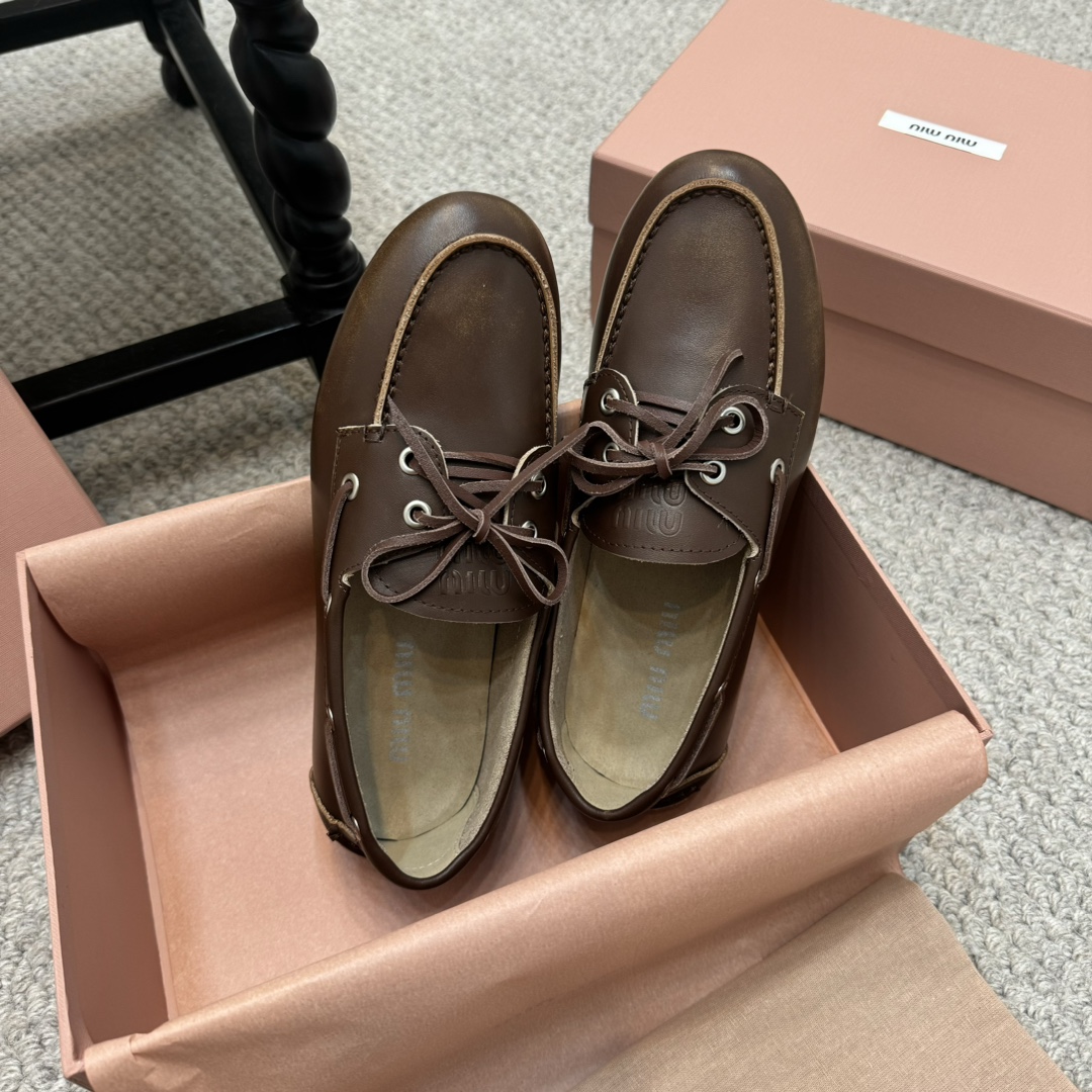 Miu Miu Leather Loafers
