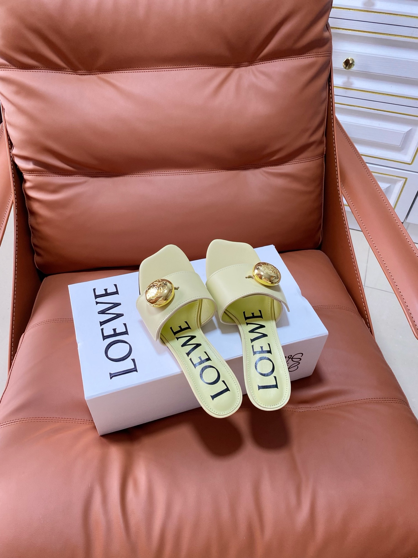 Loewe Petal Anagram Heeled Slide