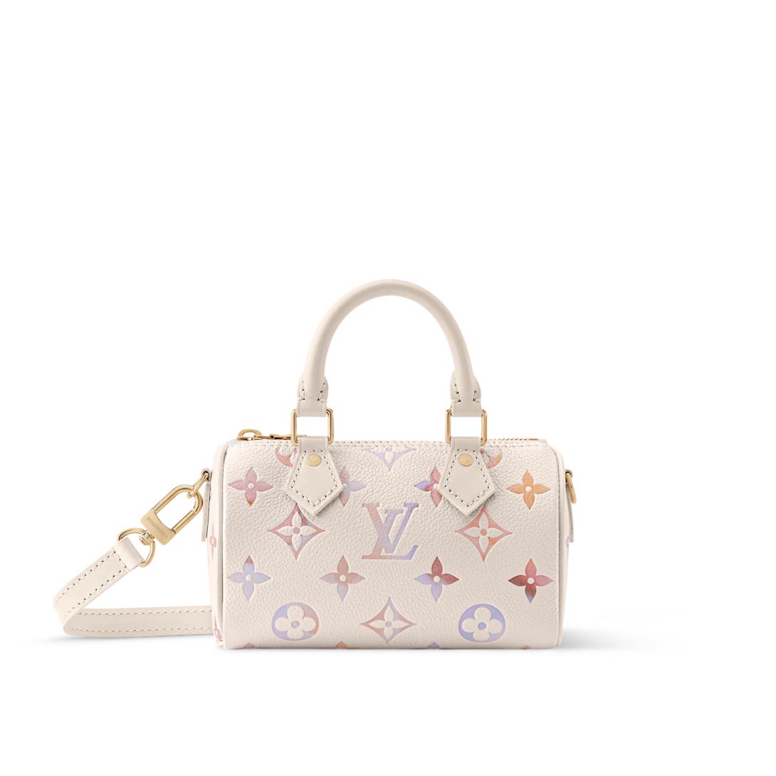 Louis Vuiton LV Nano Speedy Monogram Empreinte Leather Mini Bag