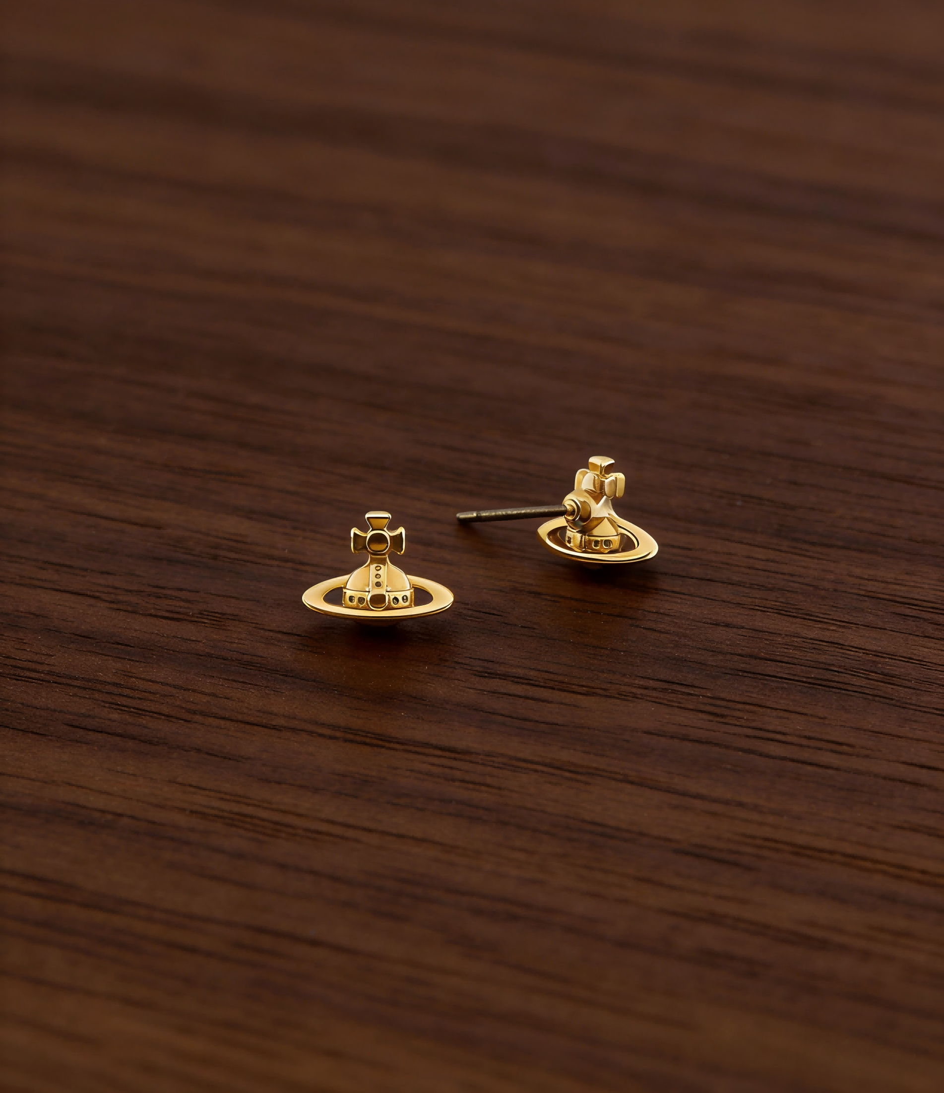 2026 New Vivienne Westwood Gold Tone Mini Orb Stud Earrings for Women, Trendy Y2K Aesthetic Minimalist Jewelry, Perfect for Daily & Office Wear