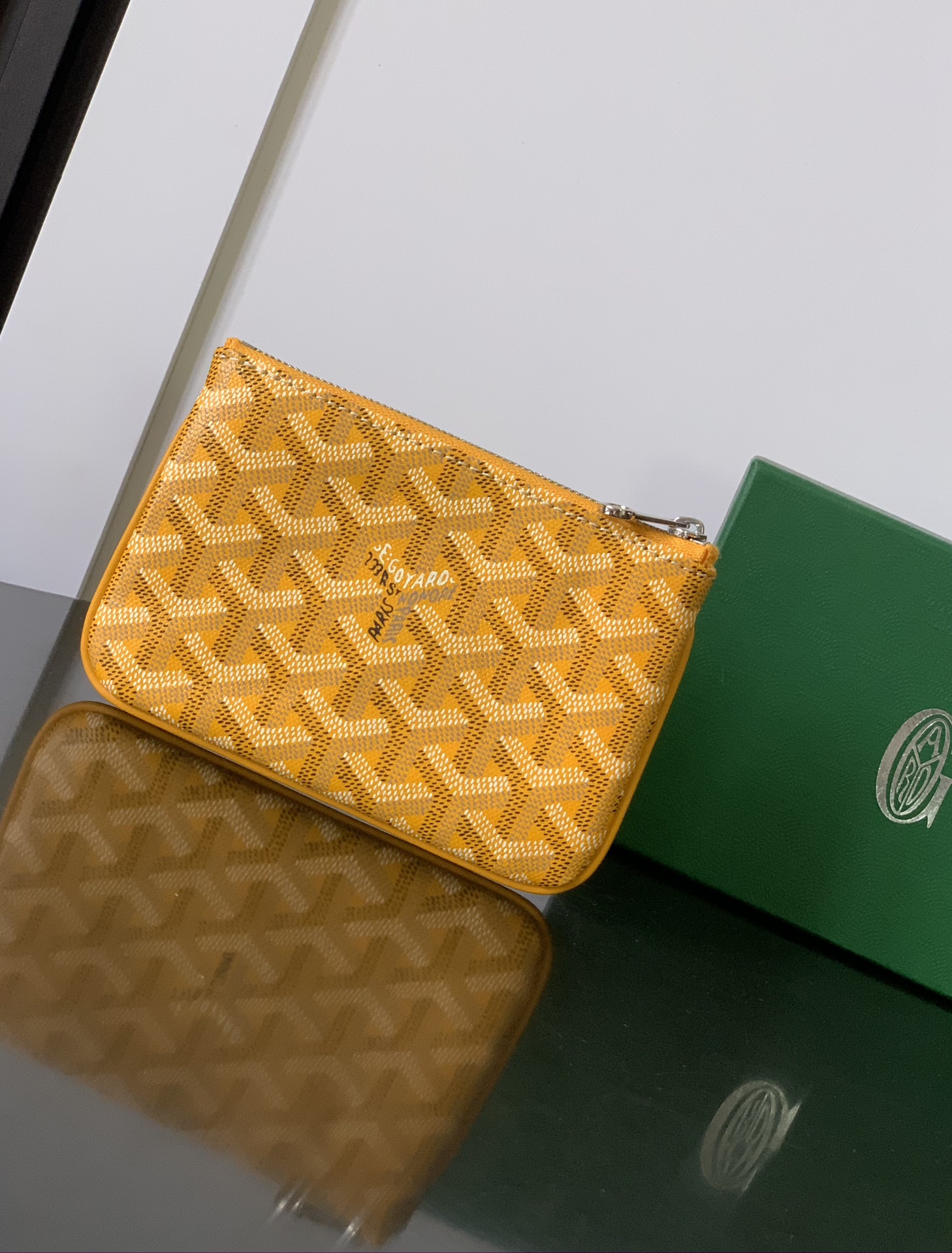 Goyard Sénat Mini Pouch in Yellow