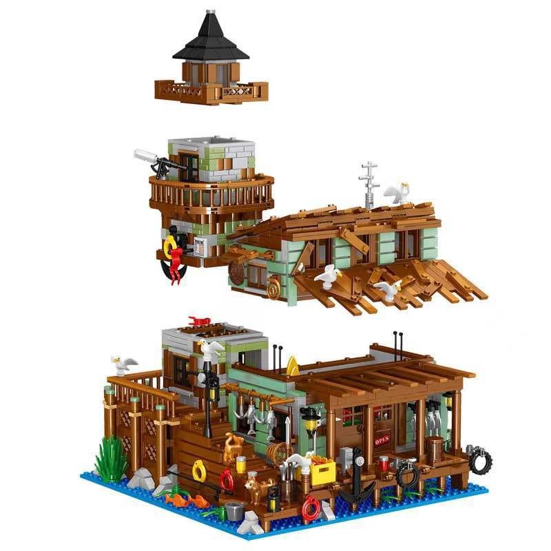 QunLong 00981 - Fishing Village Cabin(Mini Block)