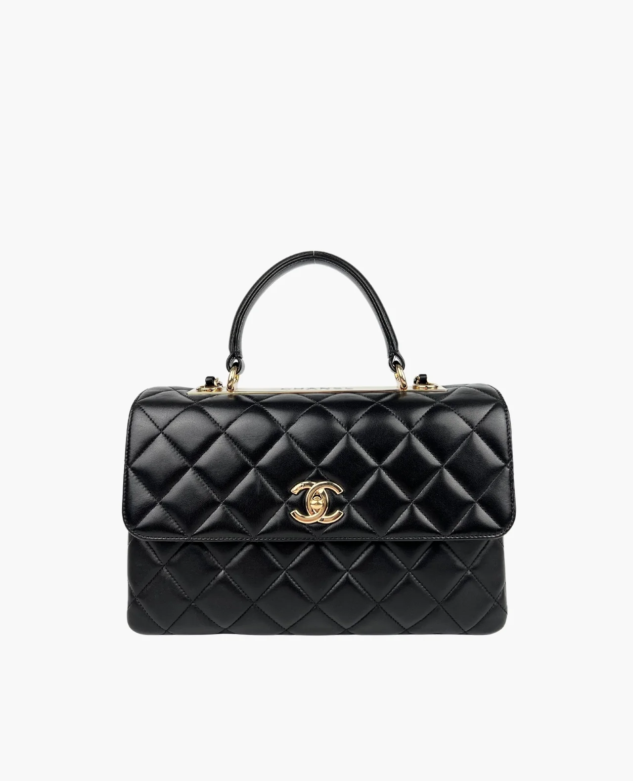 Chanel Trendy CC Large Flap Bag Black Lambskin 25cm
