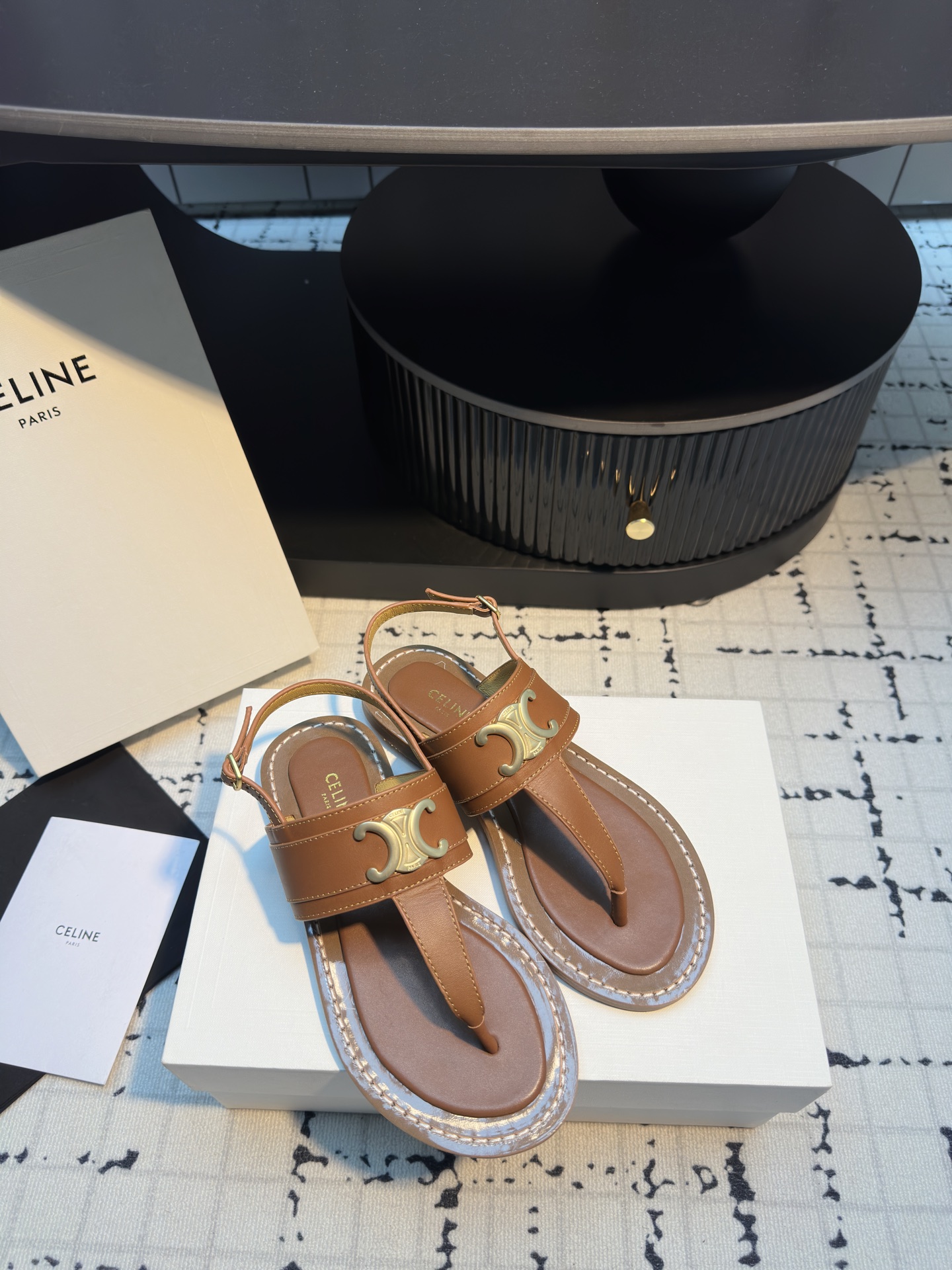 Celine Women's Leather Flip-Flop