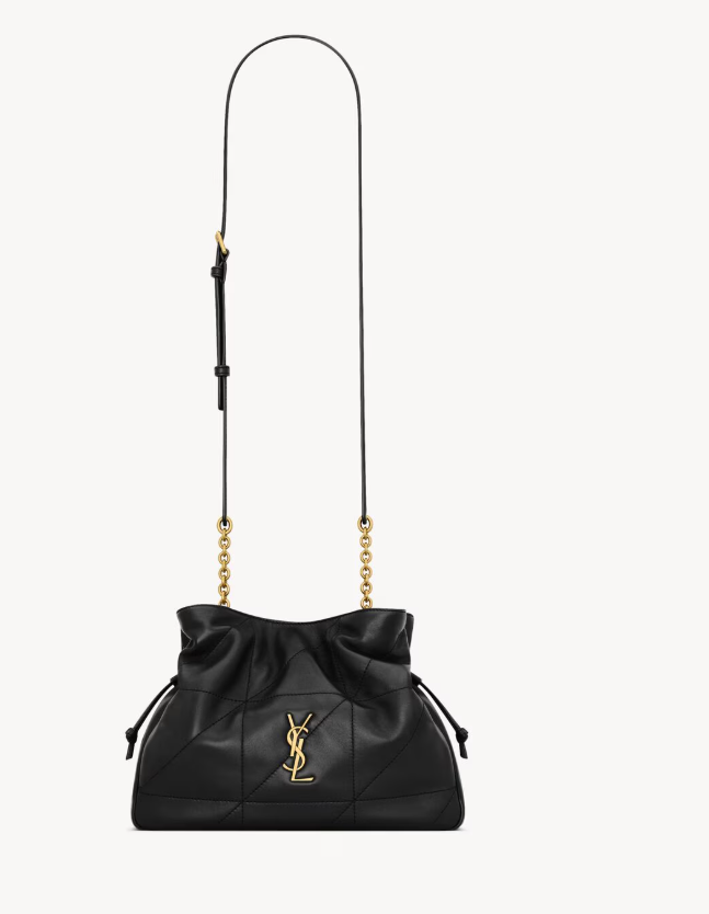 Saint Laurent Lambskin Medium Jamie Shoulder Bag in Black