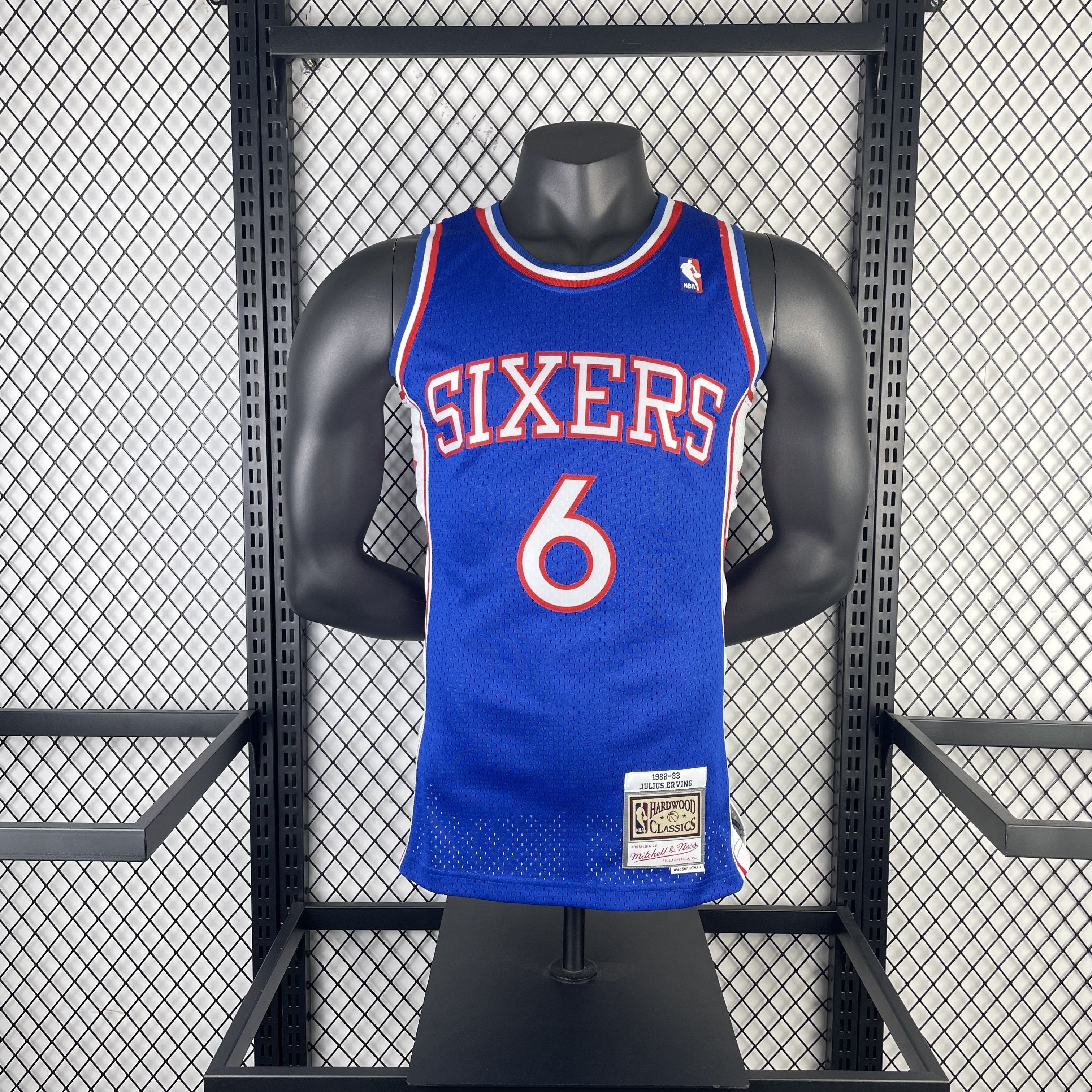 MN Heat-Pressed Retro Jersey: SW 76ers 1982/83 Season, Blue, #6, Juliet Irving