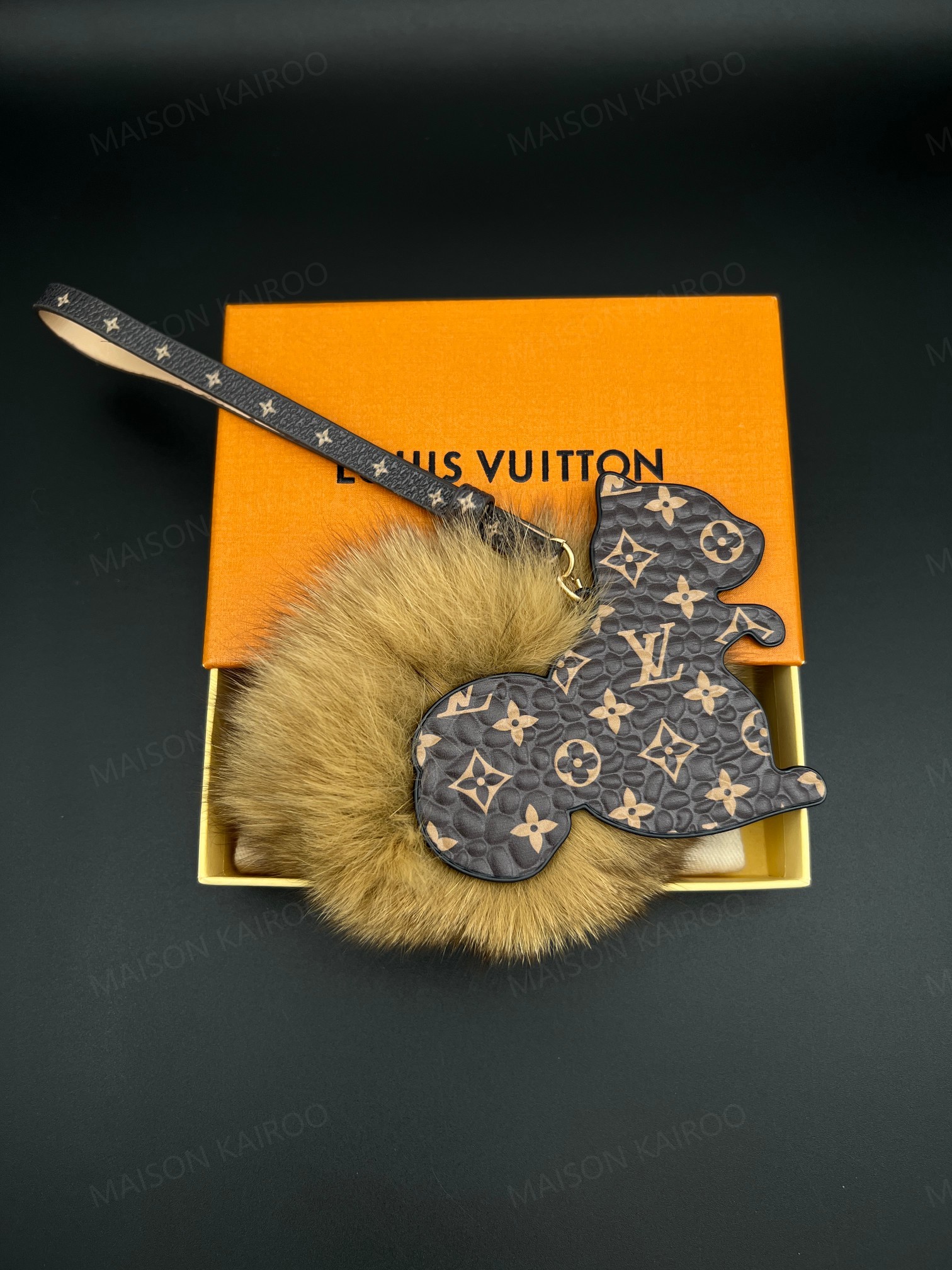 Louis Vuitton LV Squirrel Fur Pom Pom Bag Charm - KAIROO