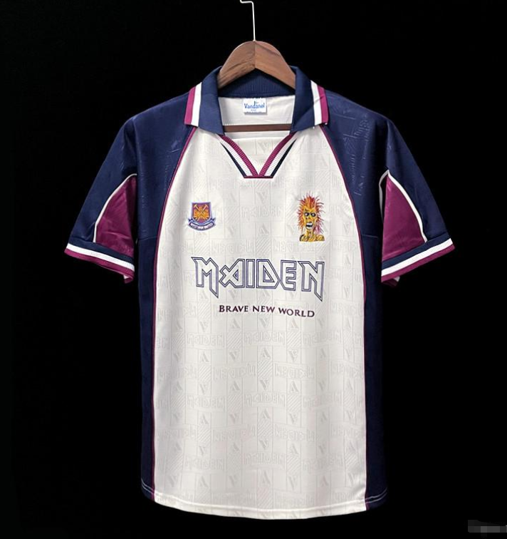 Retro 1999 West Ham X Iron Maiden Away S-2XL