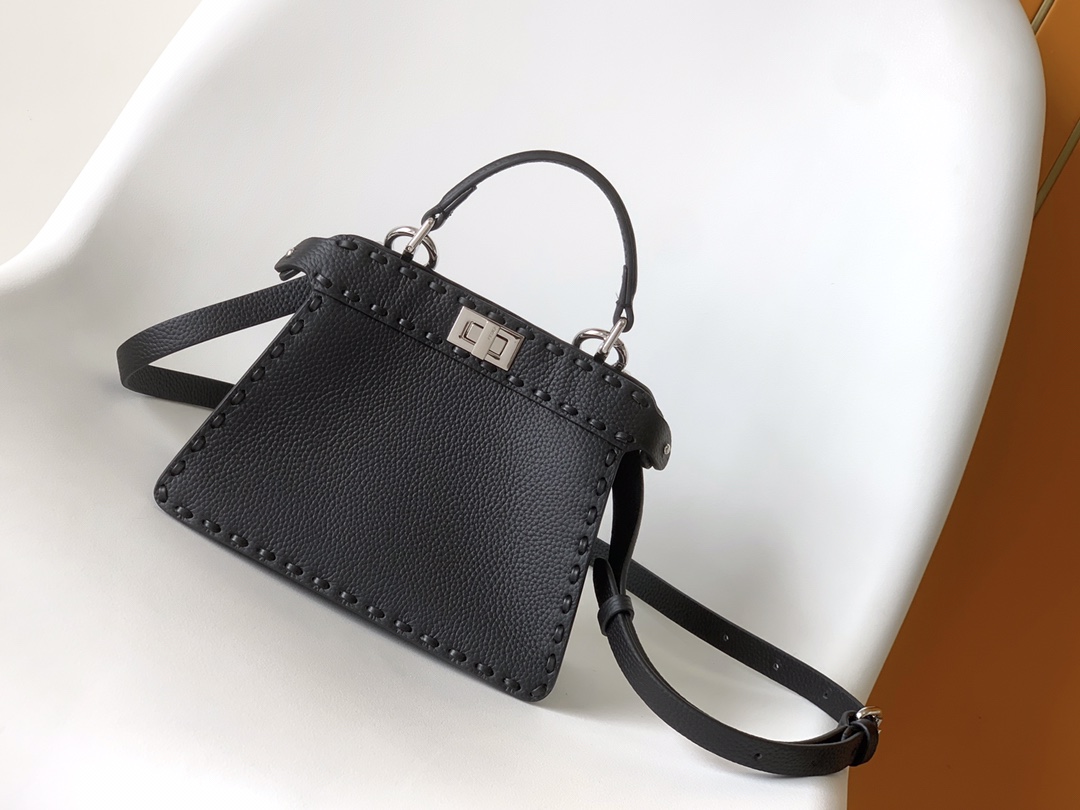 Fendi Peekaboo Selleria Petite Peekaboo-Black